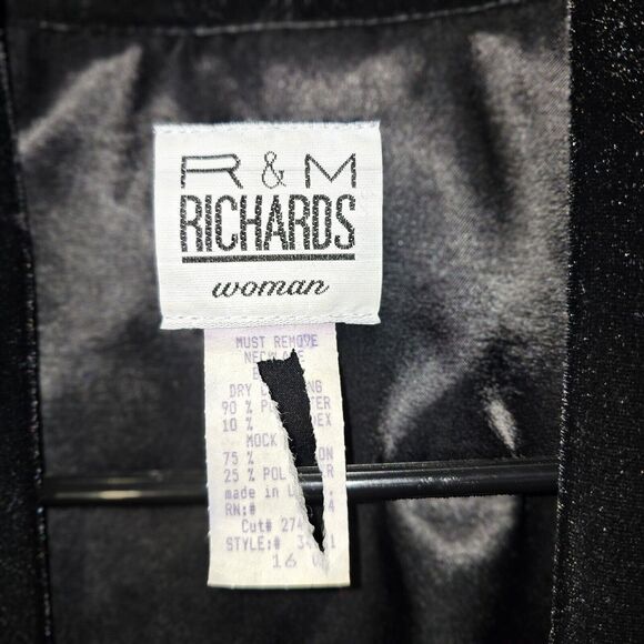 R & M Richards Woman Eveningwear Jacket Cardigan Blouse Size 16 Gold Shimmer - Picture 5 of 11